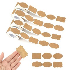 1200Pc Kraft Label Stickers for Mason Jars Essential Oil Bottles Food Containers