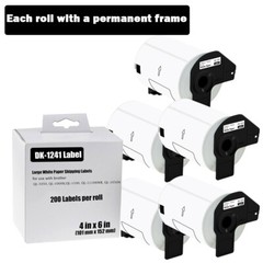 5Rolls 4″x6″ Large White Paper Shipping Labels DK-1241 for Brother QL-1110NWB