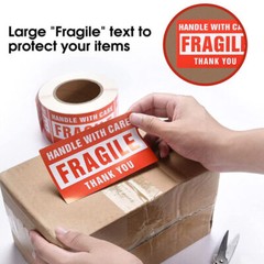 1Roll 500/Roll 3×5″ Fragile Handle with Care Thank You Shipping Labels Stickers
