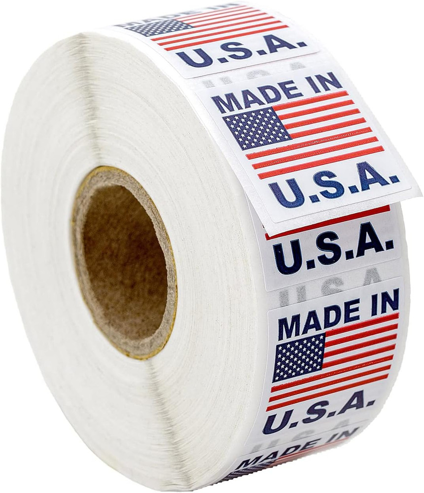 Made in USA (Not Postage Stamps) (1″ X 1″) | Pre-Printed Labels/Stickers, 1000 L
