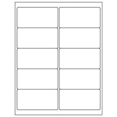 2″x 4″ 1000 Address Labels White Self Adhesive Sticker Labels 10 Up 100 Sheets