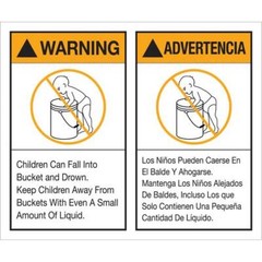 Tape Logic Labels, “Warning Advertencia” Label Set, 5″ x 6″, Multiple, 500/Roll