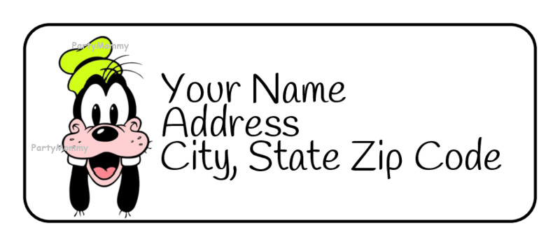 Return Address Labels, Stickers, Personalized, Tags (30) 2.625″ x 1″ Custom Dog