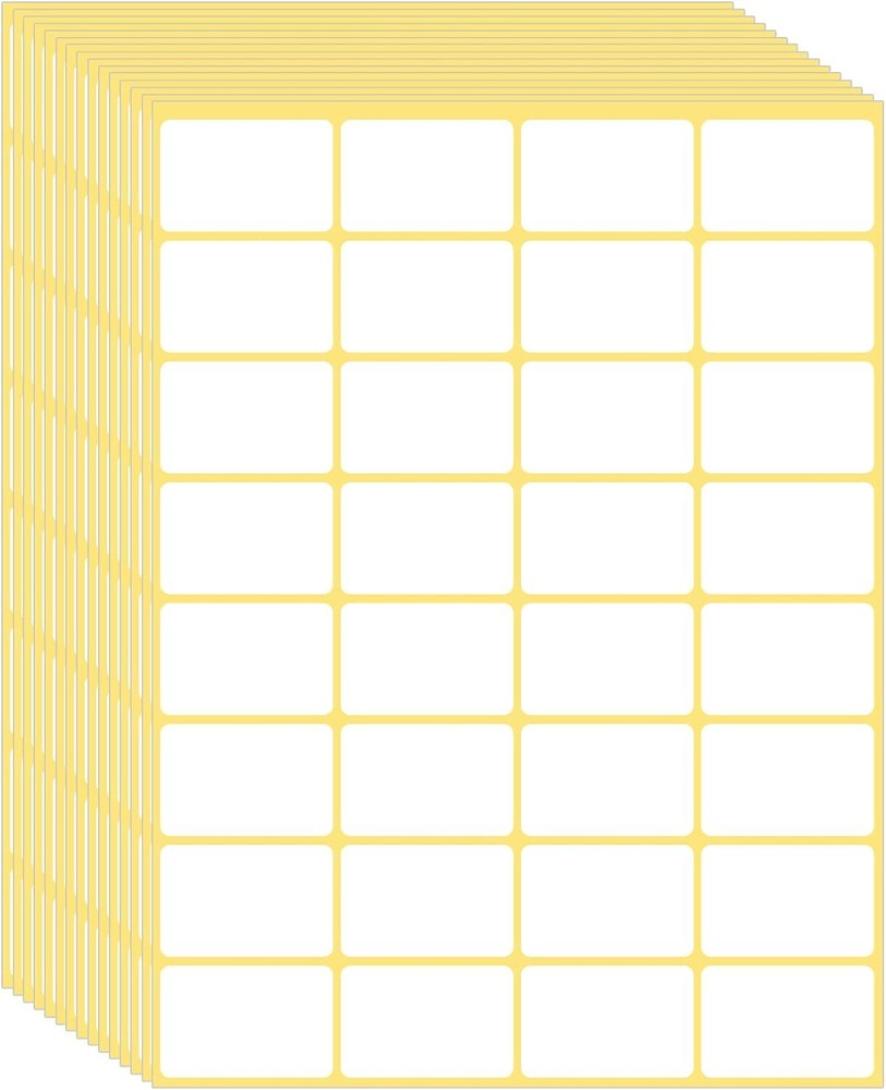 480 Pcs White Blank Labels Self Adhesive Library Book Spine Labels 1″ X 1.5″