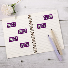 500pcs 2026 Year Stickers, 3/4×1-1/2 Inch File Folder Labels 26 Year Colored Sel