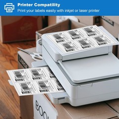 3 1/3″ x 4″ Labels Labels for Laser Inkjet Printers, 6 Up Adhesive FBA Addres…