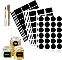 Chalkboard Labels, Removable Blackboard Label Stickers 192PCS with 2 Free Chalk