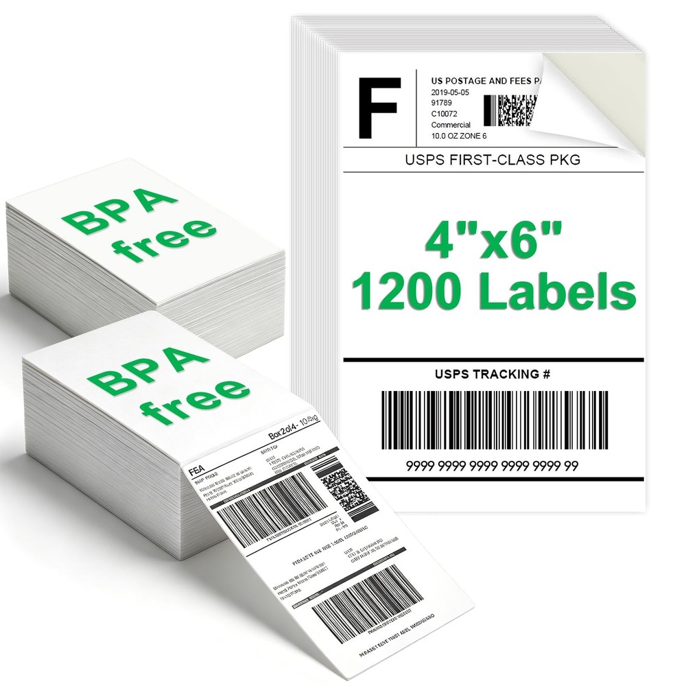 4×6 Inch Label , Direct Thermal Label, -Adhesive & Waterproof, with Zebra, Ro…
