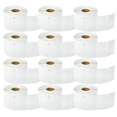 12 Rolls Shipping Label Compatible for Dymo LabelWriter 30334 2-1/4″ x 1-1/4″