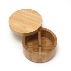 Lipper International Wood Divided Spice Box Swivel Cover Metal Multicolor small