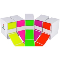 250 Count 2×3″ Color Code Labels, 5 Fluorescent Colors