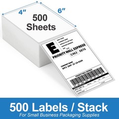 4×6 Thermal Labels 500/Stack, Shipping Thermal Labels 4×6 Fanfold Compatible …