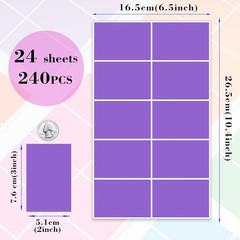 240 Colored Rectangular Labels 3X2 Inch – 8 Color Coding Stickers