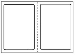 R 200 Round Corner Shipping Labels 2 Per Sheet-8.5 x 11-Self Adhesive USPS FedEx