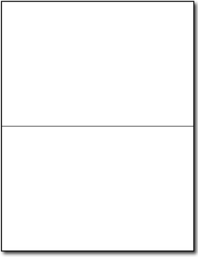 Permanent Adhesive 5-1/2″ x 8-1/2″ Half Sheet Labels, 2 Labels per Sheet – Bl…