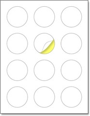2″ Round Matte White Sticker Label, Laser/Inkjet Printing – Letter Size, 30 S…