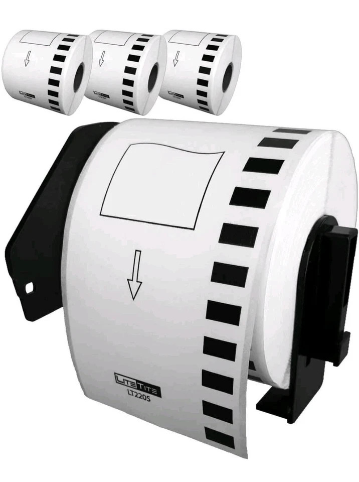 4X LiteTite LT-2205 Continuous Paper Labels Compatible Brother P QL 2.4x100ft