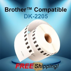 Labels123 Brand-Continuous Labels compatible with 2205 BROTHER Roll + Cartridges