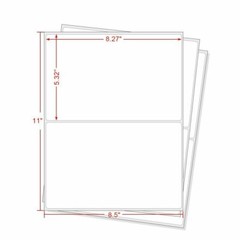 200-10000 Premium 8.5″X5.5″ Half Sheet Self Adhesive Round Corner Shipping Label