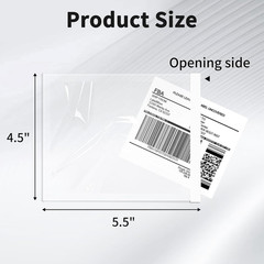 Clear Adhesive Shipping Label Envelopes 4.5″ x 5.5″ – 100 Pack