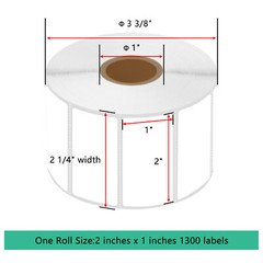 10 ROLLS 2”X1” 1300/RL Direct Thermal Labels For Zebra LP2824 2422 2844 ZP450