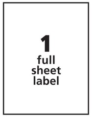 Avery Self-Adhesive Removable Laser Id Labels, White, 8.5 x 11 inches, 25 per