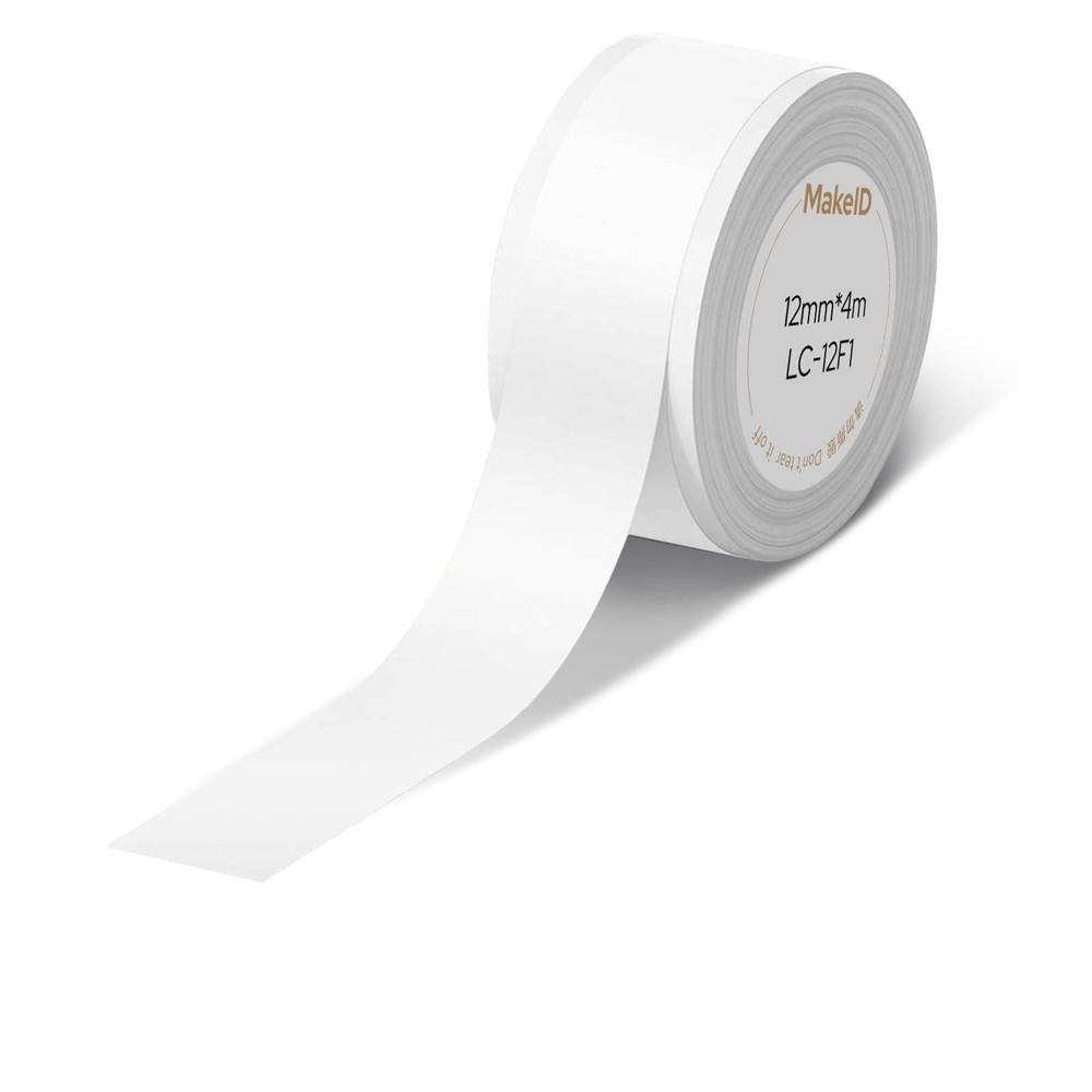 12mm x 4m Continuous Thermal Laminated Label Maker Tape Refill Waterproof