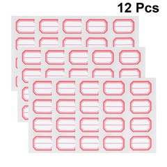 12 Sheets Labels Blank Product Sticker Classification Lable Stickers