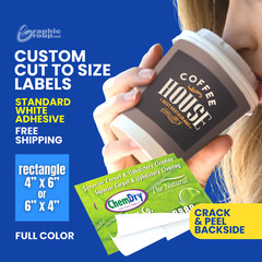 Full Color Custom Printed Labels I 4″ x 6″ I Cut-to-Size I Uncoated