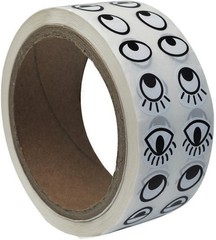 Black White Eye Stickers Labels -2000 Pcs Per Roll