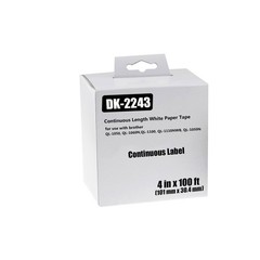 10 x (101mm x 30.4m) DK-2243 Continuous Label for Brother, with Cartridge Frame