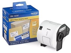 Brother Dk1202 Printer Label, Black/White, Labels/Roll: 300