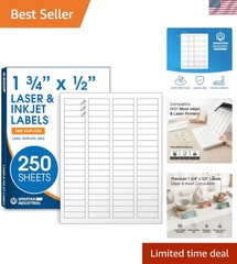 1.75″ X 0.5″ Matte White Return Address Labels 250 Sheets, 20000 Stickers Mai…