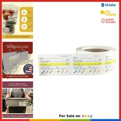 Dissolvable Food Labels 2×3 500 Count Color Coded Stickers For Kitchen Freezer