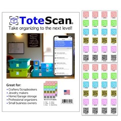ToteScan Intelligent QR Labels 1.5″ 48 Multi-Color