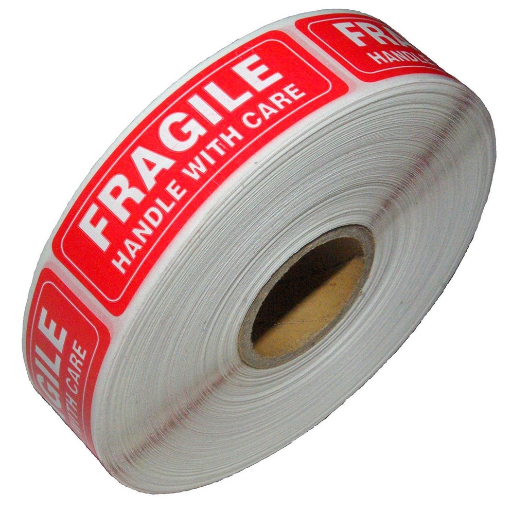 9 Rolls 1000 Per Roll 1 x 3 FRAGILE HANDLE WITH CARE Stickers Labels, Easy Peel