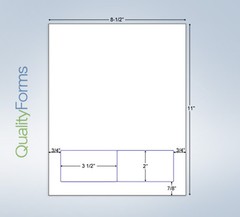 8-1/2″ x 11 Integrated Form with 2 Labels (3-1/2 x 2 Each Label) Carton Of 1000