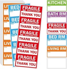120PCS Home Moving Labels, 5 Color Coding Labels (Each Measures 2” x 3.6”)