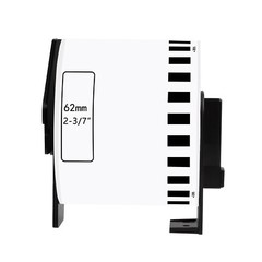 1 Roll 2.4″ x 100 ft DK-2205 Continuous Length White Paper Labels For Brother