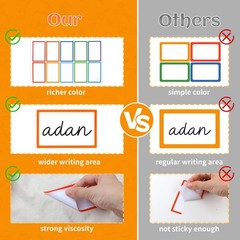 Utron 500pc Name Labels 3.5×2.25 10 Colors Blank