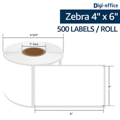 12 Rolls Compatible for Zebra & Rollo Printers 4″x 6″ Shipping Labels 500/Roll