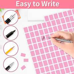 Color Coding Labels,3000 PCS 1/2″ X 3/4″ Pink Rectangular Colored Labels Sticker