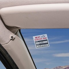 Clear Window Oil Change Stickers – 250 Automotive Service Labels 2″x2″ USA Made