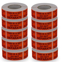 10 Rolls/5000 Labels,This is a Set Do Not Separate,Fluorescent Red Packing La…