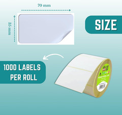 1,000 Pharmacy Prescription Dispensing Labels, 70 X 35Mm, Premium Coated Direct