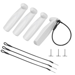 20Pcs Hard Tags AM 58kHz Tag 2.87″Length with Pins Lanyards, Light Gray