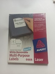 Avery Removable Multi-Use Labels 3 1/3 x 4 White 150/Pack 6464