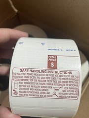 12 Rolls(580roll)DL-1265 Safe Handling UPC Barcode Direct Thermal Label 60 X80mm
