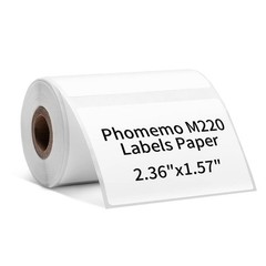 3 Rolls Thermal Sticker Labels 2.36″x1.57″ – 180 Labels/Roll, Strong Adhesive fo