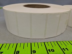 Lot Of 2 Large White Label Rolls 2″ X 1″ Around 1000 Per Roll